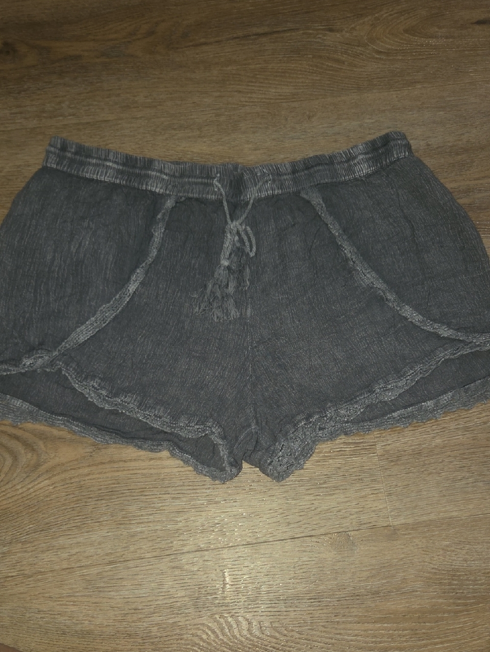 Casual Women's Gray Drawstring Shorts